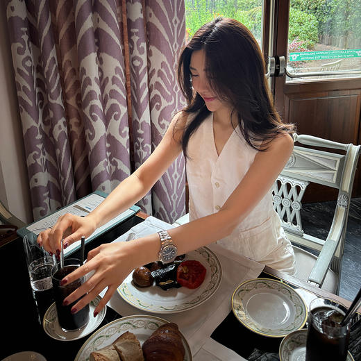 ROMI STUDIO “自我轮廓” 100亚麻肌理纹路后收腰修身马甲43129014 商品图1