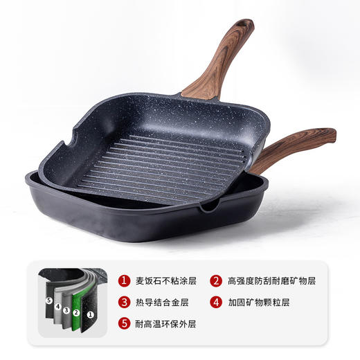 麦饭石专用牛排煎锅早餐锅煎蛋多功能家用不粘平底锅小关老师同款 商品图2