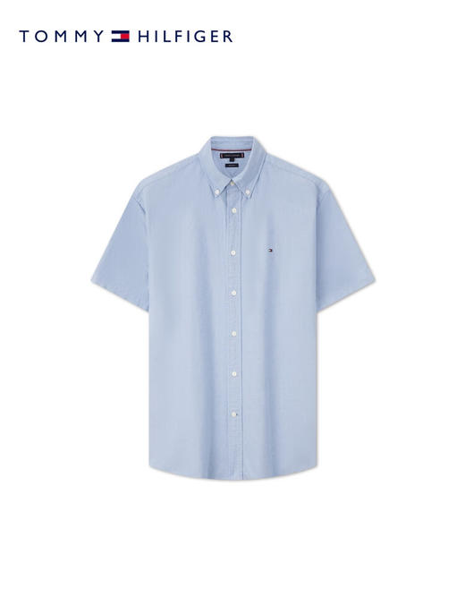 TOMMY 短袖衬衫男  MW36272-0GY 天蓝色. 商品图0