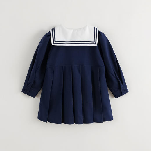 【商场同款】马克珍妮女童学院风娃娃领连衣裙秋装裙子新款241262 商品图3