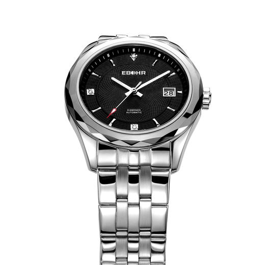 依波表EBOHR 专柜同款气质钨钢表圈进口机械机芯50米防水1027 商品图4