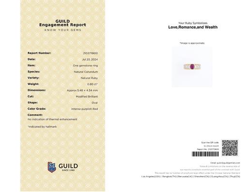 0.80ct 5.22g 红宝石戒指 商品图6
