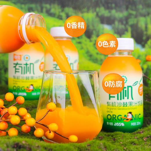 【甄选】有机沙棘果汁饮品酸甜可口清爽解腻果香浓郁300ml*8瓶/箱 商品图2