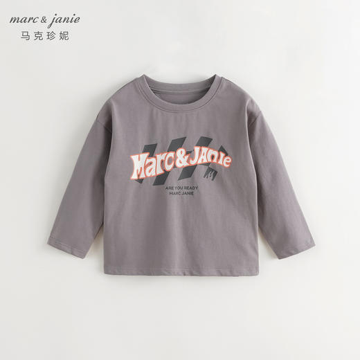 马克珍妮男童机能赛车长袖T恤儿童纯棉上衣2024年秋装新款241003 商品图2