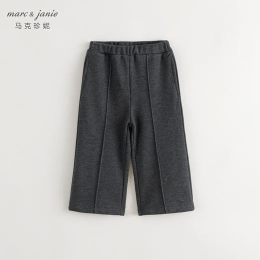 马克珍妮女童竖条分割运动阔腿裤儿童裤子2024年秋装新款241257 商品图3