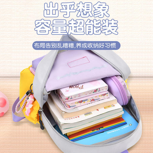 新款一年级超轻小学男女儿童书包幼儿园防走失双肩背包书包开学季文具套装 商品图2