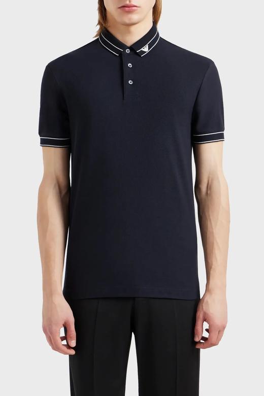Emporio Armani 男士字母领标 全棉短袖Polo T恤 11940 商品图11