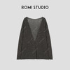 ROMI STUDIO“克制的性感”7针100%棉宽松镂空钩针针织开衫432W9030 商品缩略图0