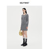SELFWHO灰色羊毛混纺短裙半身裙女秋季2024新款高腰包臀a字针织裙 商品缩略图1