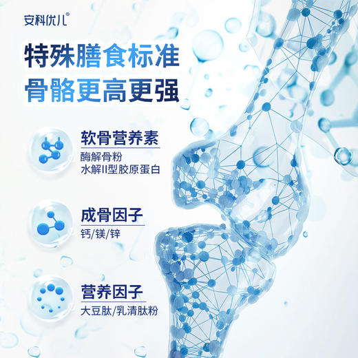 安科优儿复合蛋白肽 骨骼软骨 钙锌镁 儿童液体钙学 生运动营养 胶原蛋白 乳清肽 商品图3