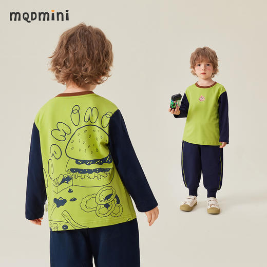 【5A抑菌】【80-140】【MQDmini】男童春秋撞色长袖t恤 商品图8