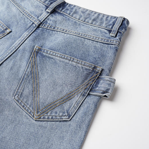 ROMI STUDIO “原味丹宁” 100%竹节棉酵磨砂洗花纱牛仔裤 421N7066 商品图4