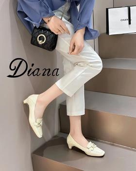 黛安娜时尚气质优雅通勤百搭舒适中低跟女鞋