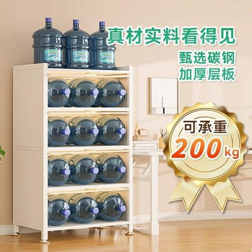 家用钢制书柜带门落地多层书架卧室客厅防尘展示收纳储物柜置物架(送货上门，需自行组装) 商品图2