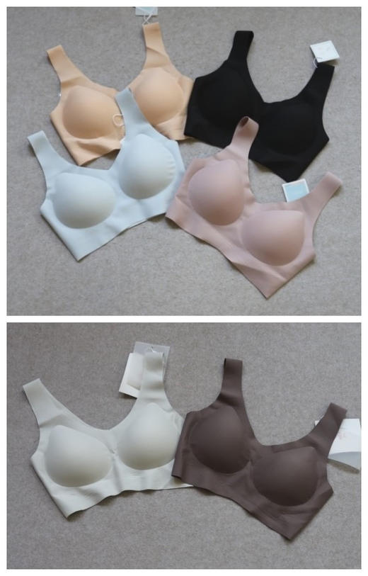 You Need 请拿好 哈！妞子滴 HF 无钢圈 背心式 水滴乳胶杯垫 Bra 6色入 商品图0