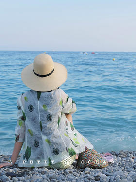 言叶之庭 纯棉盐缩肌理树叶印花轻薄防晒西装外套