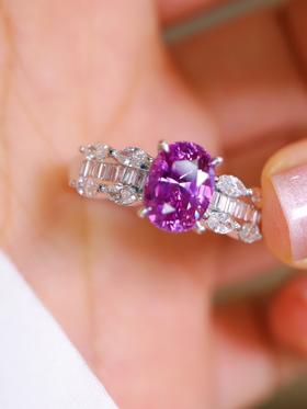 1.53ct 4.33g 紫蓝宝戒指