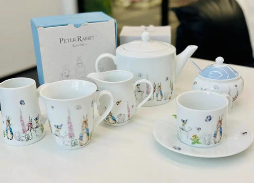 【浪漫英伦下午茶】外网超火的比得兔🐰完整茶具奶杯套组 优雅精致  英国🇬🇧尾单限定，卖完绝版～ 还有0.1元加购甜品叉超值福利,限量300个哦！ 商品图1