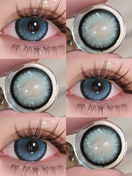 Kikicon旗下 ·月抛 雾中青&葡萄露 14.5mm白狮参考着色大直径｜2片 商品图1