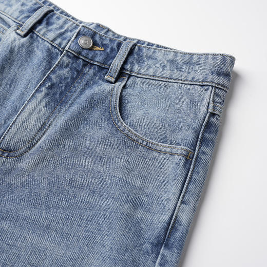 ROMI STUDIO “原味丹宁” 100%竹节棉酵磨砂洗花纱牛仔裤 421N7066 商品图3