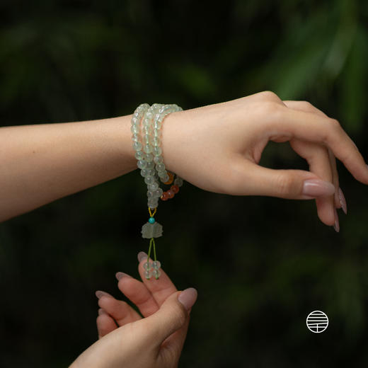 万物三千｜葡萄石如意多圈手链 项链  手串 礼品 商品图7