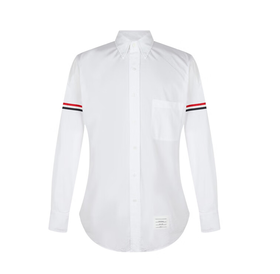 THOM BROWNE 汤姆·布朗 男士经典臂环条纹单排扣罗缎府绸长袖衬衫 MWL150E 03113