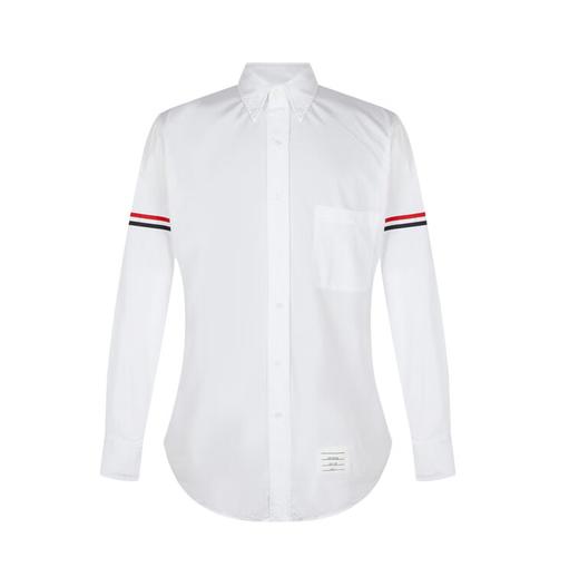 THOM BROWNE 汤姆·布朗 男士经典臂环条纹单排扣罗缎府绸长袖衬衫 MWL150E 03113 商品图0