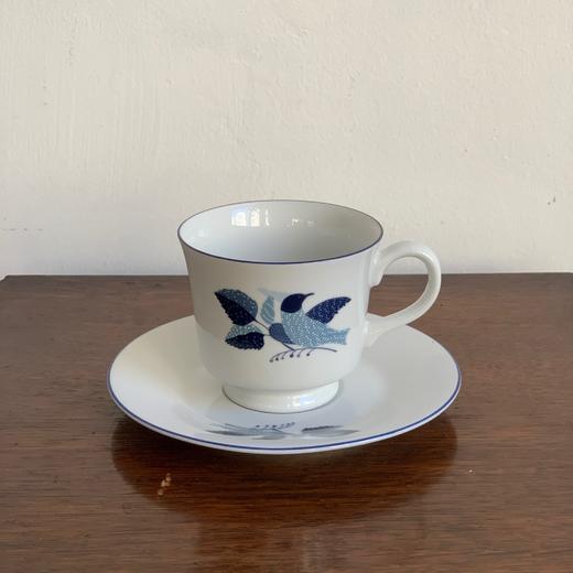 日本MARUI飞鸟咖啡杯碟 保存品X0678 商品图0