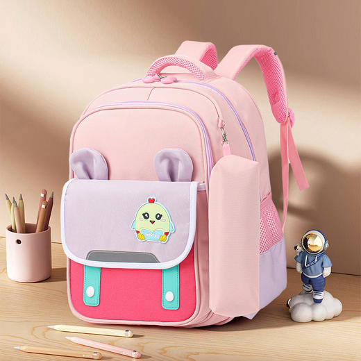 2024新款贝科羊卡通纯色儿童透气一至三年级男女小学生书包书包开学季文具套装 商品图0
