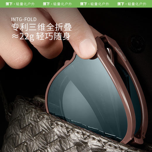 蕉下圆框折叠近视套镜FO32324防晒墨镜开车户外防紫外线太阳镜女 商品图3