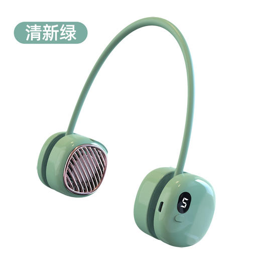 【5档！便携折叠 挂脖风扇】2024新款无叶挂脖风扇，运动、逛街必备；液晶显示，便携轻巧；五档风力，定制凉爽；多彩颜色，个性十足！ 商品图3