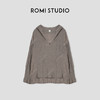 ROMI STUDIO“自我力量”100%亚麻酵洗褶皱肌理感深V衬衣 24SST1072 商品缩略图0