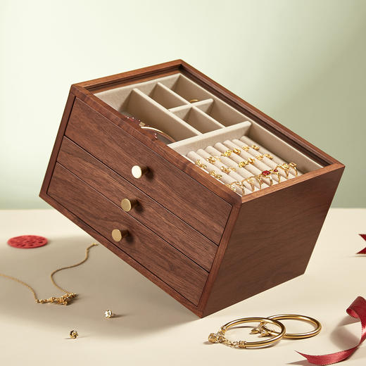 三层可视首饰盒珠宝收纳 商品图2