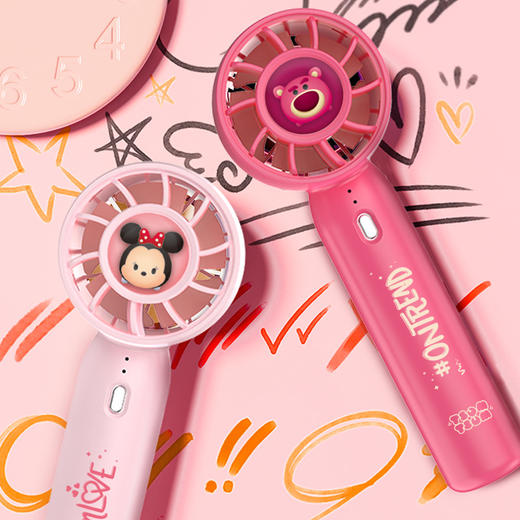 【3档大容量！不易断电】暑气难当，让我为你解热，草莓熊维尼与涡轮大风扇，瞬间让你感受清凉，这款Disney风扇还能随身携带，舒适凉爽怡人心！ 商品图1
