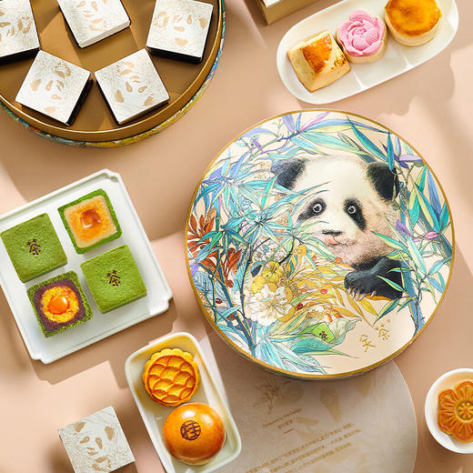 【一件包邮】关茶寻食记熊猫混合8枚装400g 一盒8味糕点口感丰富 甘肃/青海/内蒙古/新疆/西藏/宁夏/海南/港澳台不发货 商品图2
