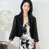 米思阳2025夏季新款醋酸短款小西装外套高级感外搭上衣女3483 商品缩略图0