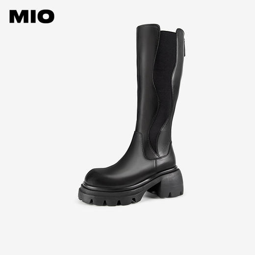 MIO米奥冬季骑士靴厚底增高长筒靴潮流酷飒美拉德靴子女M245843305 商品图0