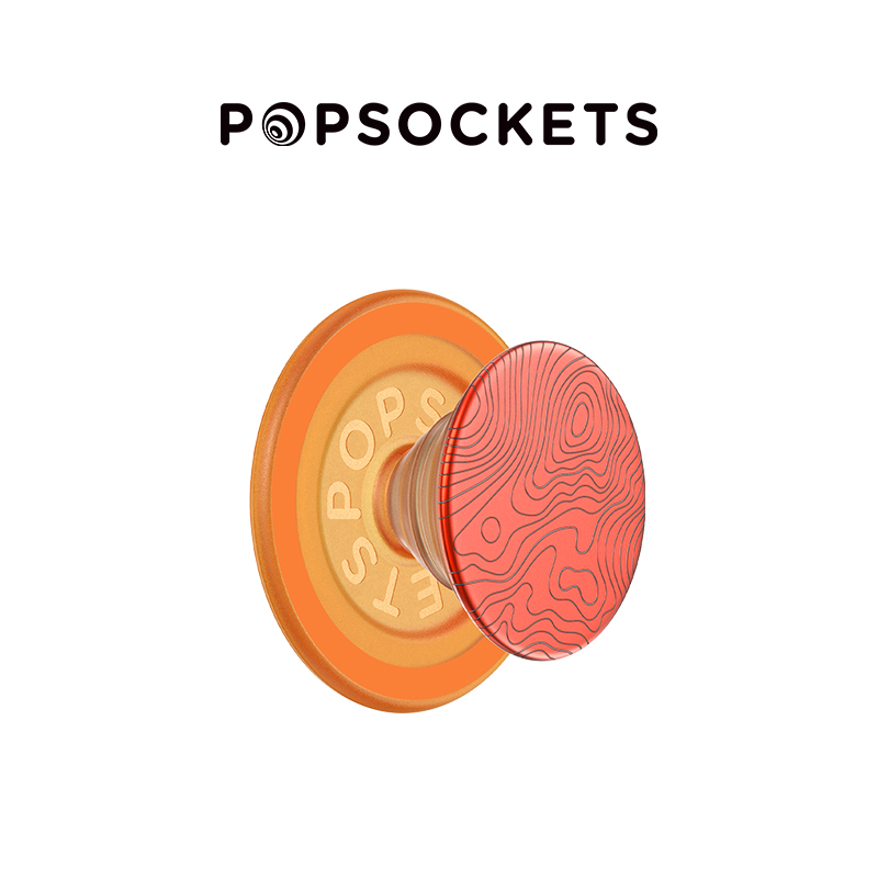 【自然图鉴】山野地形 MAGSAFE磁吸 Round圆啪嗒系列 橙色 纹理