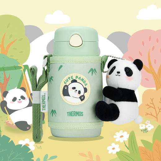 德国Thermos膳魔师 儿童直饮保温杯婴幼儿宝宝吸管杯熊猫乐园主题系列 商品图9