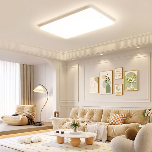欧普（OPPLE）吸顶灯客厅超薄led全光谱现代简约卧室灯具冰玉小白灯智控 商品图4