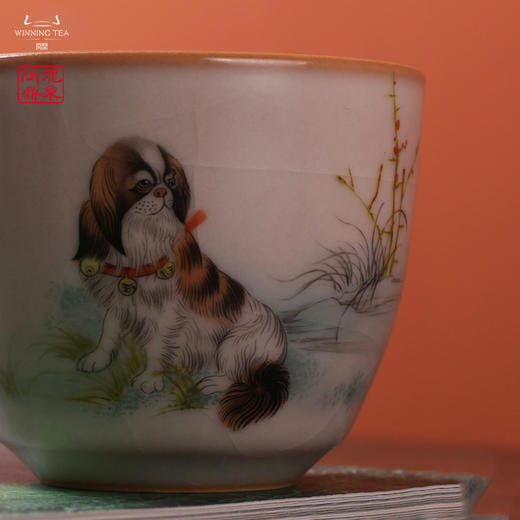 龙泉问鼎彩绘哥窑朔风杯（运旺时盛）（缺货） 商品图2