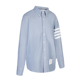 THOM BROWNE 汤姆·布朗 男士四条纹袖标单排扣长袖衬衫  MWL272A 05245
