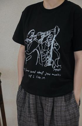 HARVESTY 速写图案限定断续T恤