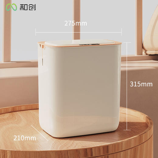 【智能感应 居家必备】当你手握垃圾，它敏锐感应，立刻启动开盖，在你声控离去后，依旧静止着。智能感应垃圾桶，即是对现实的超越，更是跨越。 商品图4