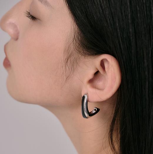 盐岛 书法系列竖弯钩耳环大号 商品图0