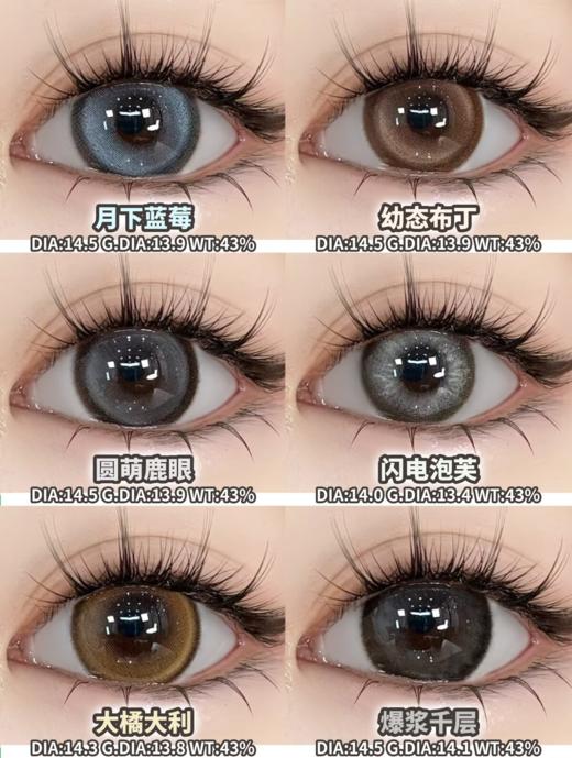 4cutie 半年抛 月下蓝莓/幼态布丁/圆萌鹿眼/闪电泡芙/大橘大利/爆浆千层 商品图0