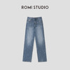 ROMI STUDIO “莱卡丹宁” 莱卡棉混纺柔性质感直筒牛仔裤 421N2013(现货) 商品缩略图0