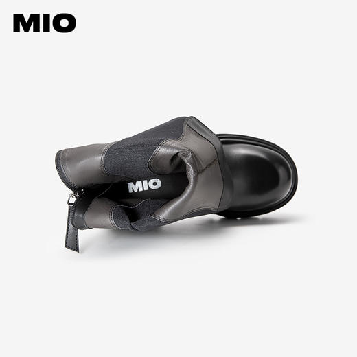 MIO米奥冬季骑士靴厚底增高长筒靴潮流酷飒美拉德靴子女M245843305 商品图2