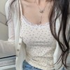 【碎花上衣，甜美之选】甜美欲滴，内搭夏季必备！纯欲甜妹，轻盈背心，美得令人心动。花边吊带配上胸垫，修身显瘦。薄款碎花上衣，为你轻松增添魅力！ 商品缩略图2