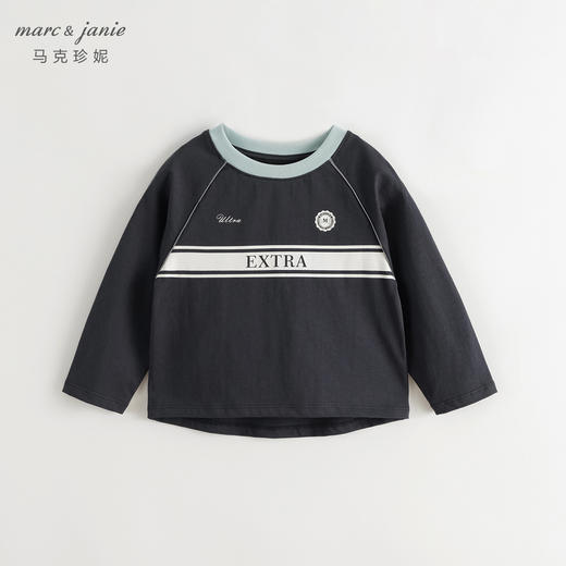 马克珍妮女童美式运动插肩长袖T恤儿童上衣2024年秋装新款241279 商品图3